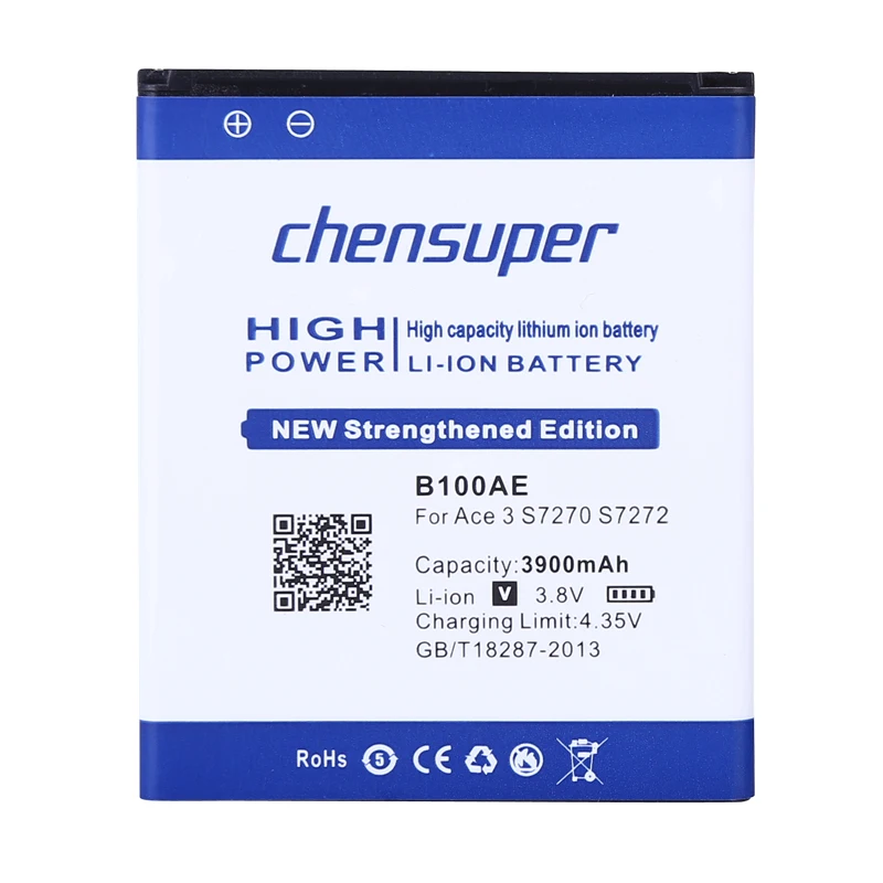 Новый аккумулятор 3900 мАч B100AE мобильный телефон для Samsung Galaxy Ace 3 S7270 S7272 S7898 S7562C S7568i