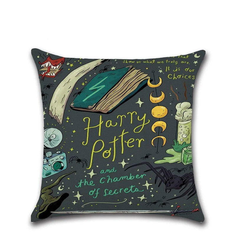 Classic Magic Theme Story Throw Pillow Case Linen/cotton Cushion Cover Car Sofa Home Decor Almofadas 2018 New Year Navidad Gifts | Дом и сад