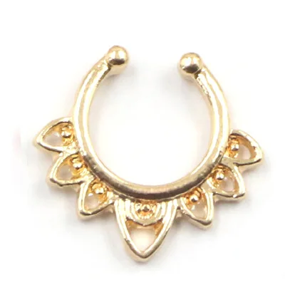 Горячая Распродажа Поддельные кольца для пирсинга перегородки носа