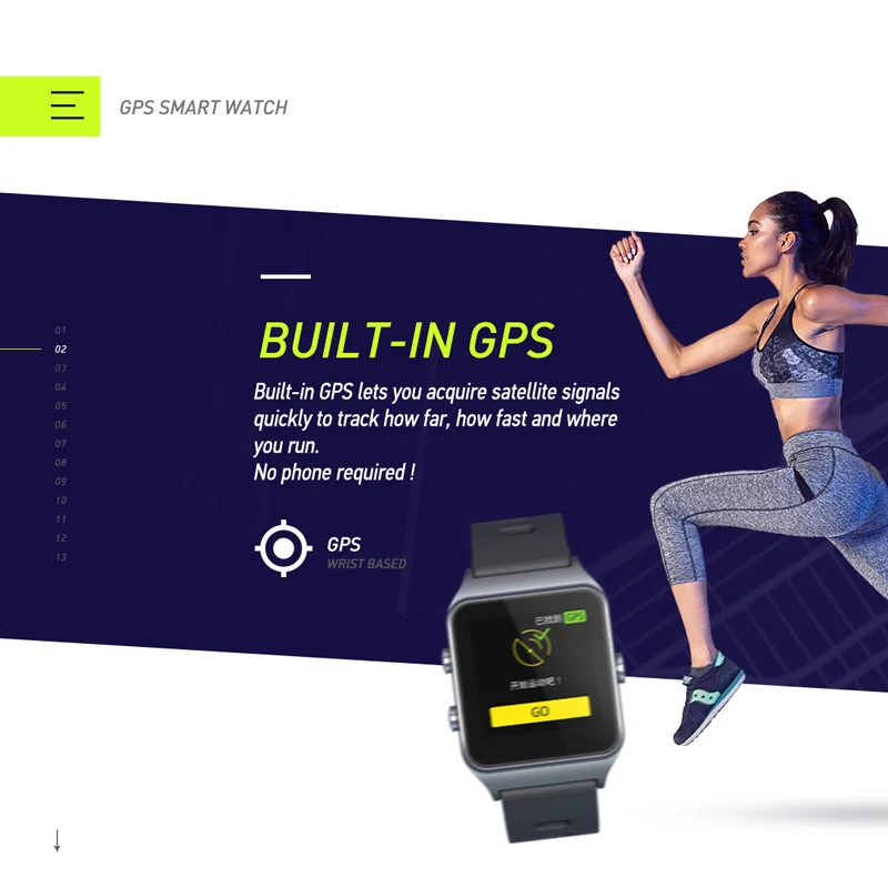 WQ P1C Bluetooth Смарт-часы gps спортивные часы для плавания 50 м водонепроницаемый динамический Пульс фитнес-трекер gps умные часы для мужчин/женщин
