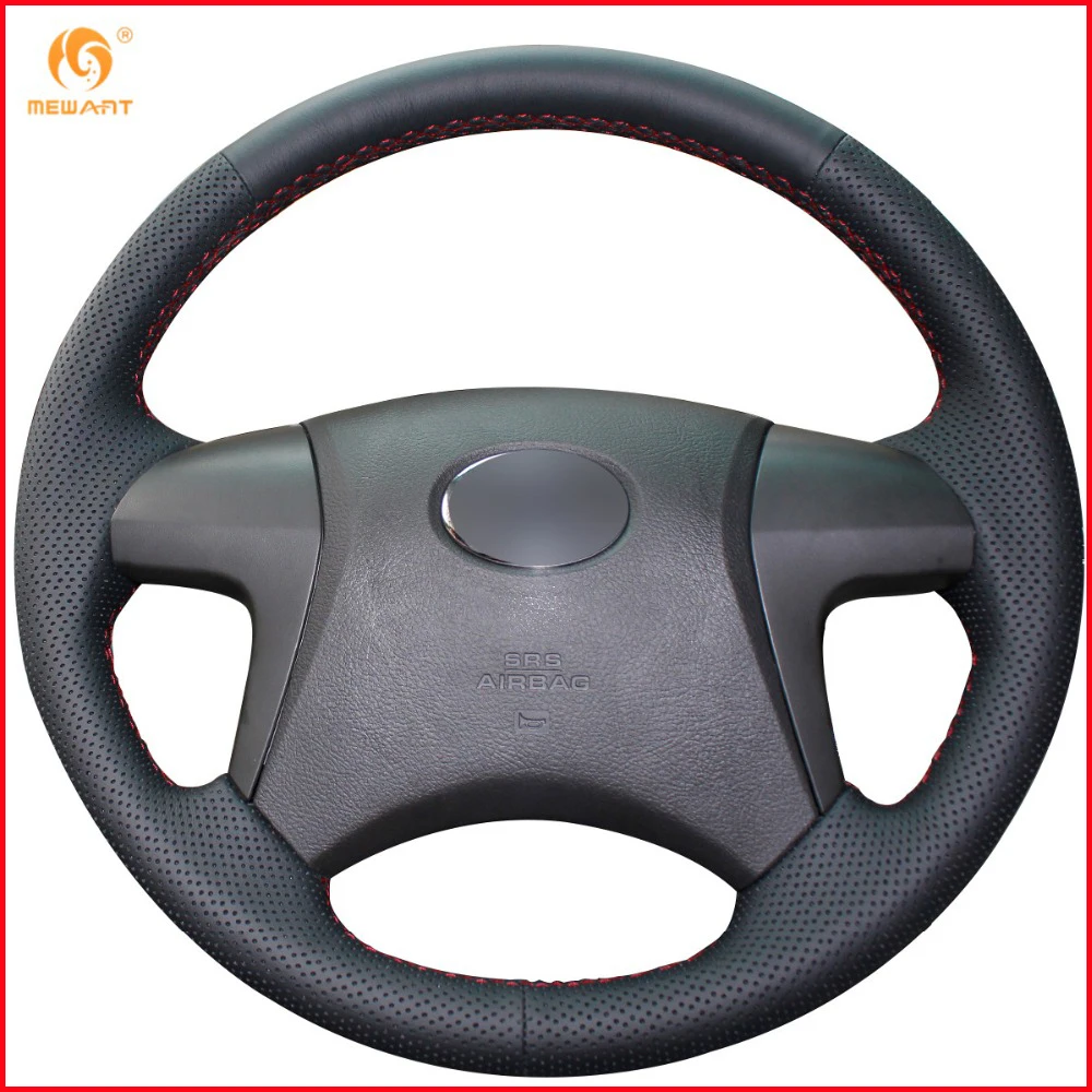 Чехол на руль автомобиля MEWANT из черной искусственной кожи для Toyota Highlander 2009-2014 Camry