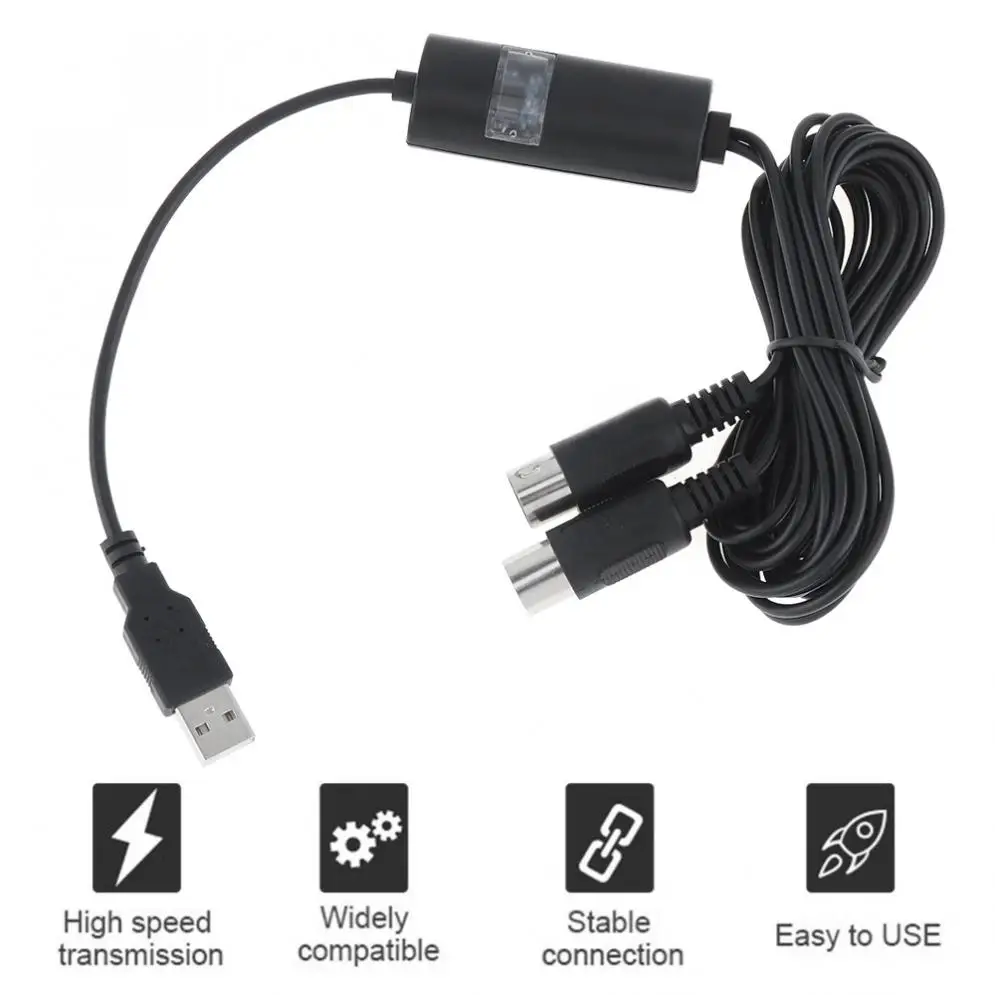 2 м USB to MIDI кабель электрическое фортепиано барабана гитара Музыка компилировать