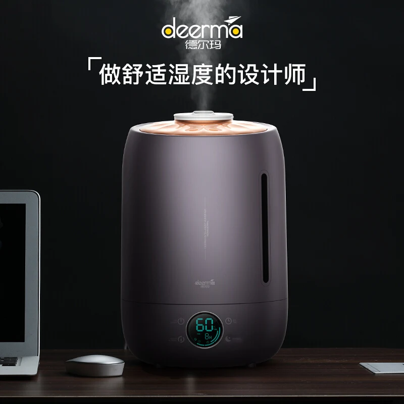 35Xiaomi Deerma Humidifier 5L Large Capacity Touch Temperature Constant Humidity Office Bedroom Aromatherapy Humidification | Бытовая
