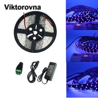 5050 3528 smd led strip 395nm 405nm uv ambient lights display cases gaming cases room party decorations water proof power kits