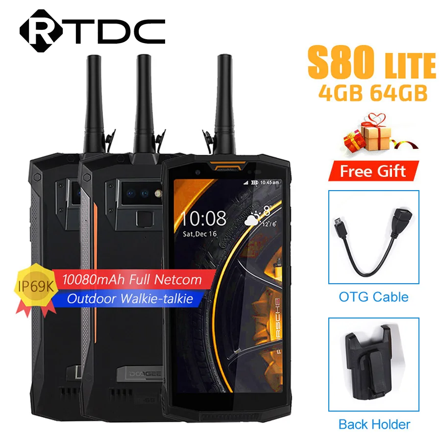 DOOGEE S80 Lite IP68/IP69K мобильный телефон рация беспроводной зарядки NFC 10080 мАч 12V2A 5 99 FHD Helio