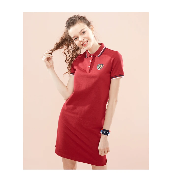 Giordano хлопковое платье Polo с вышивкой на груди, выполнено из натурального хлопка и лайкры,есть несколько вариантов цветов и моделей данного платья, широкий размерный ряд