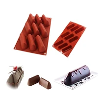 9 cavity wedge design silicone cake mould pan