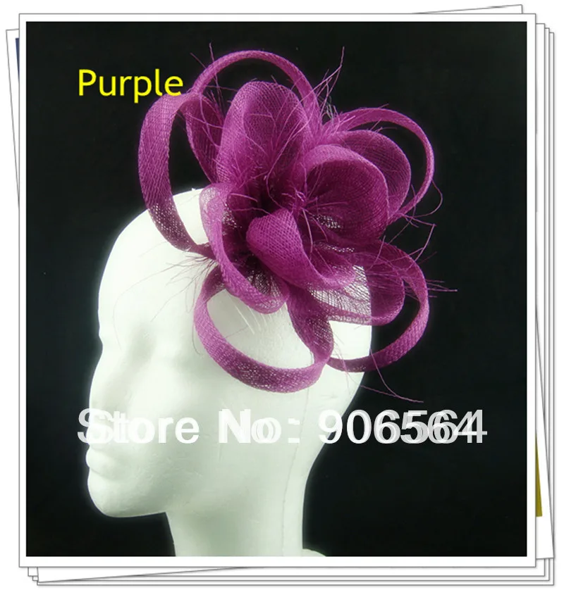 

Charming Sinamay Fascinator Hair Accessories Vintage Cocktail Hats Kentucky Derby Party Hats 20 Color Available 12Pcs/Lot MSF248