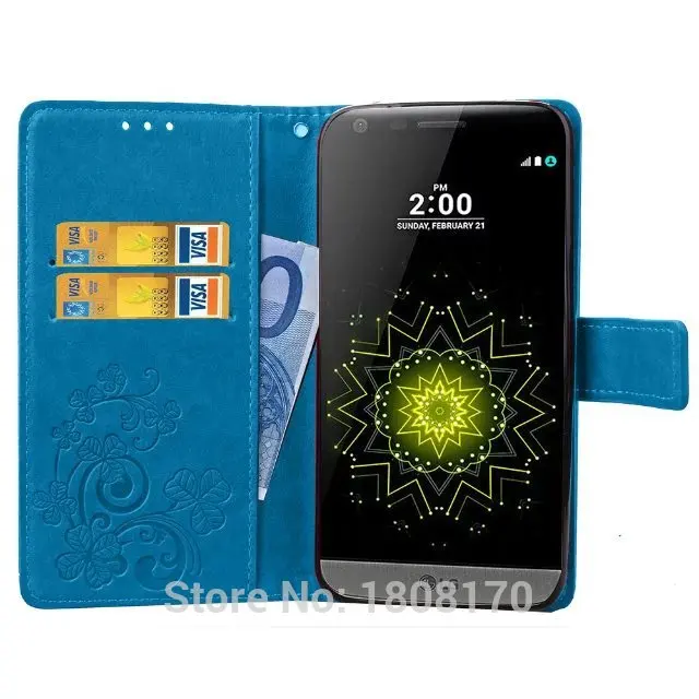 Для LG V20 G5 G4 Кожаный чехол кошелек с цветком для Samsung Galaxy J510 2016 J5 ремень Клевер