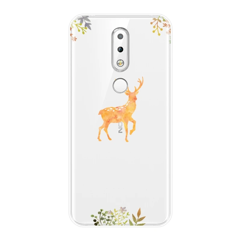 Чехол для Nokia 7 1 6 5 3 2 Plus мягкий силиконовый чехол с забавными милыми оленями и