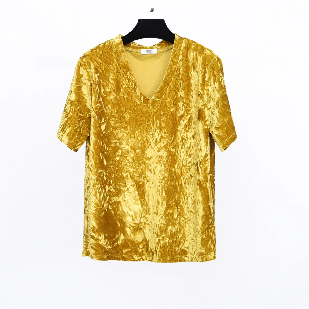 Женская бархатная футболка с коротким рукавом Новая мода xxxxl размера плюс|t-shirt