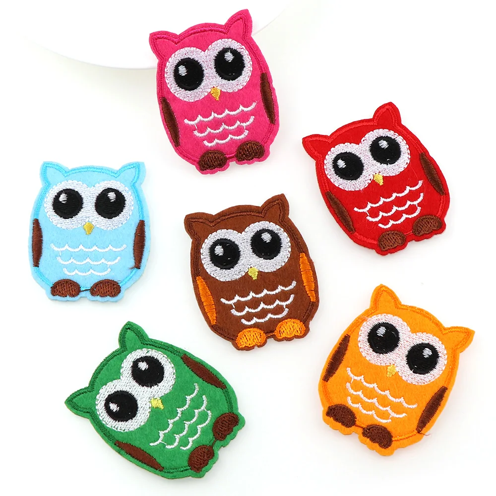 6 шт. разноцветные нашивки с вышивкой в виде совы|Заплатки| |