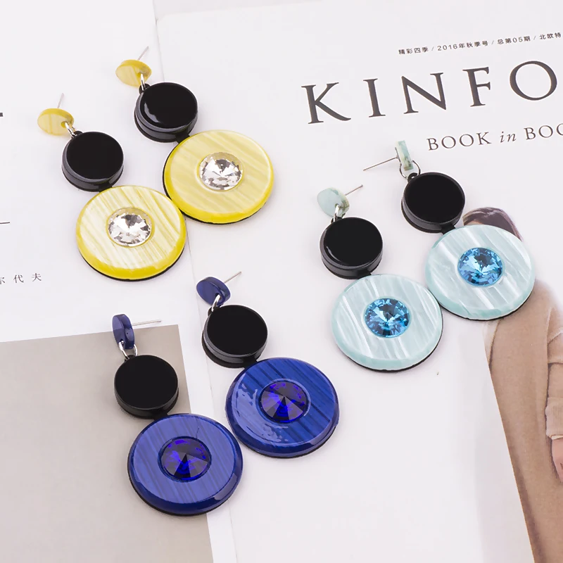 Женские акриловые серьги GUANLONG классические большие геометрические подвески