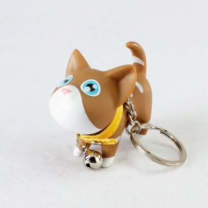yellow OPPOHERE модная Милая подвеска с котом из мультфильма брелок с котом колокольчик автомобильный брелок креативные ювелирные изделия подарок - Цвет: yellow