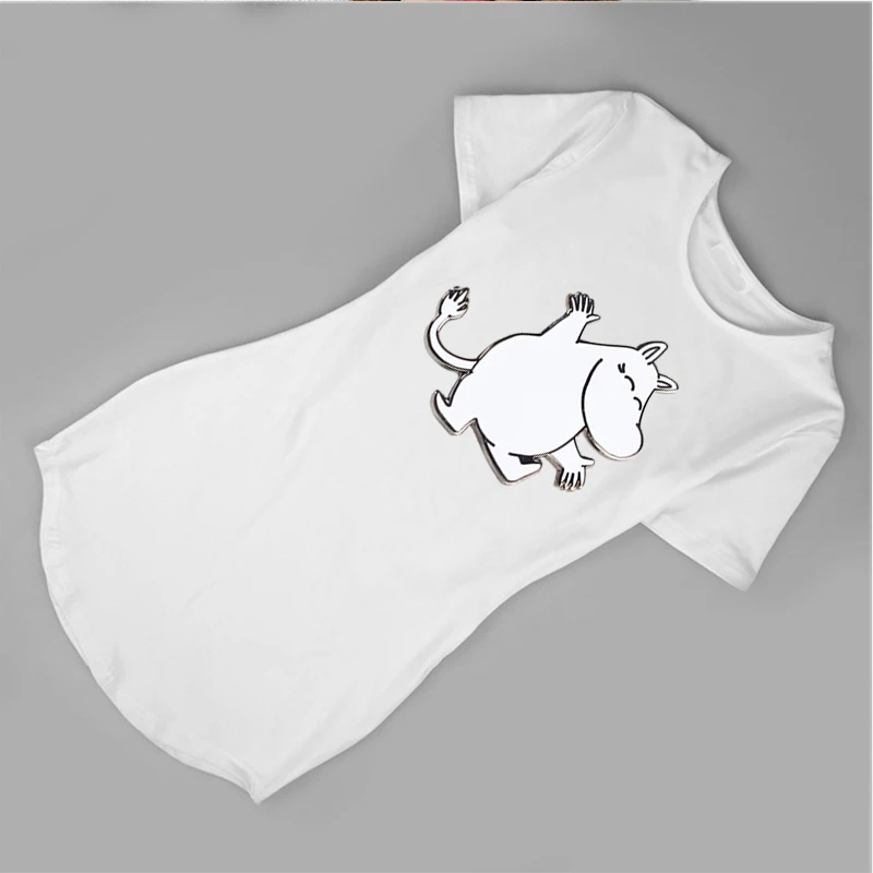 2019 трендовая одежда для женщин дизайнерское платье Топ бренд Moomins Printting женское