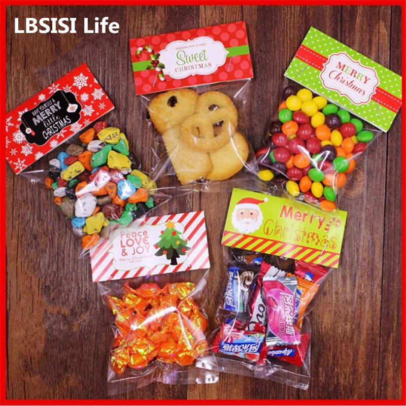 LBSISI Life 100 комплектов рождественское печенье с бумажной доской для нового года