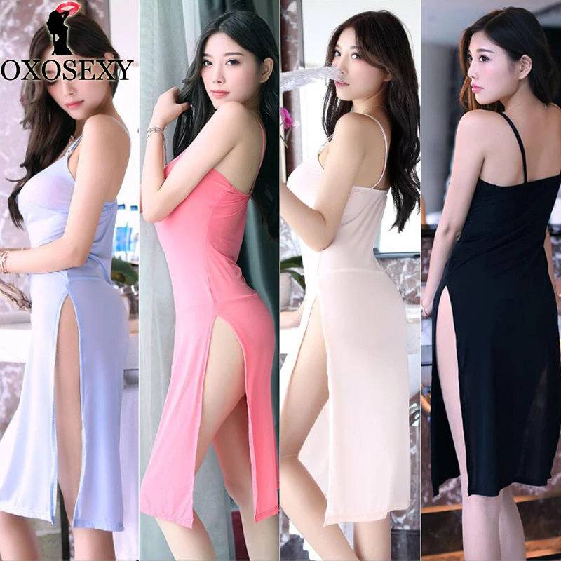4 Color Blue Black Women Sexy Lingerie Hot Erotic Dress V Neck High Cut Open Crotch Costumes Nightwear Lenceria Red 154 | Тематическая