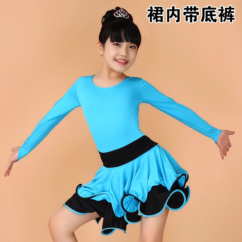 Бальные платья для латинских танцев Одежда девочек Танцевальные костюмы Конкурс