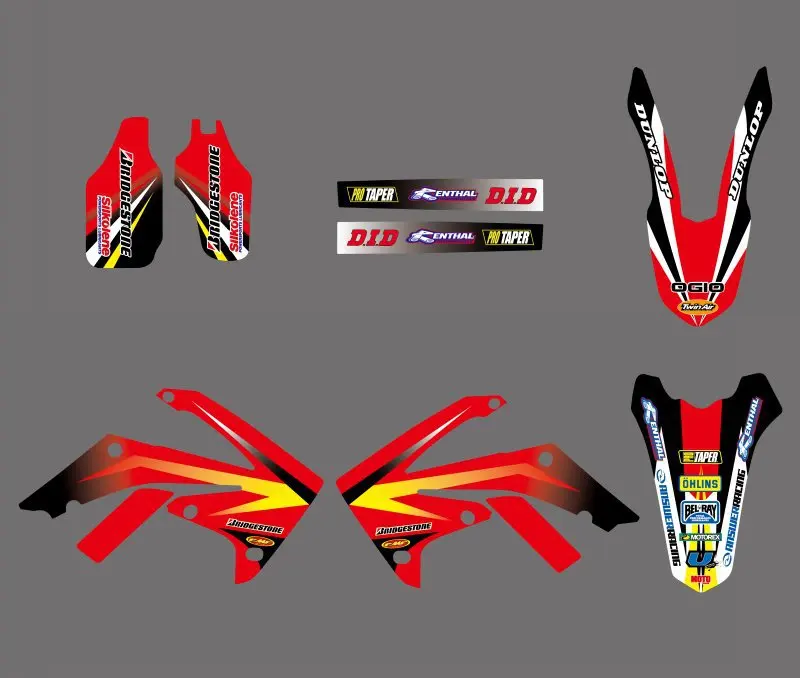Графика и фоны наклейки Наборы наклеек для Honda CRF250R CRF250 2010-2013 &amp CRF450R CRF450 2009 -2012 CRF 250