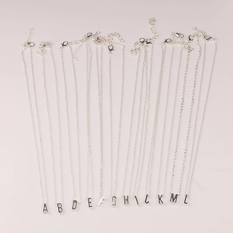 Модное маленькое изящное инициальное металлическое колье с буквами ожерелье для