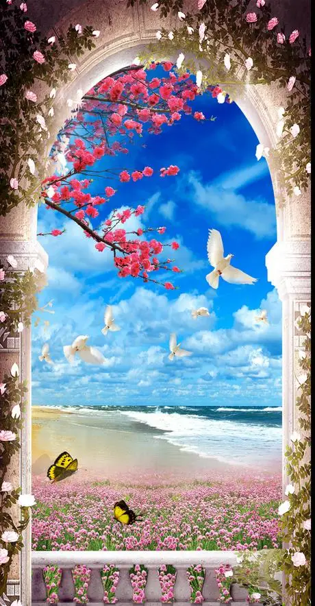 3d обои для украшения дома Эгейское море 3D фон прихожей современные обои|fantasy wallpaper