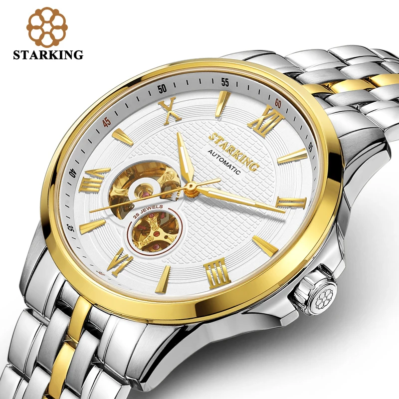 STARKING мужские часы с вырезами механические светящиеся деловые повседневные