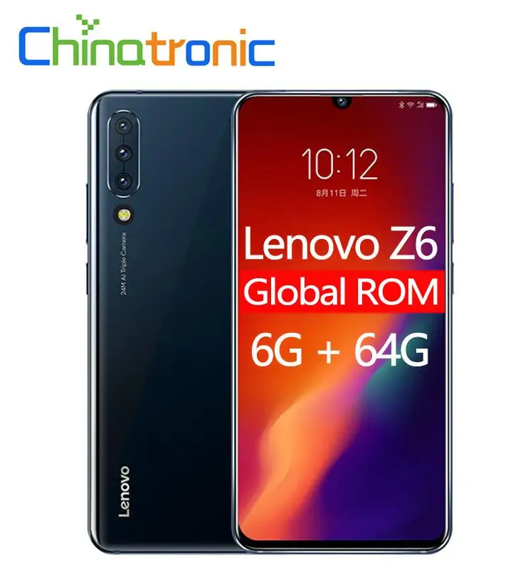 Мобильный телефон lenovo Z6 L78121 с глобальной прошивкой, 6 ГБ, 64 ГБ, Android P, 4G, FDD, LTE, 6,39 дюймов, OLED, 2340x1080, Восьмиядерный процессор Snapdragon 730, 4000 мАч - Цвет: Blue