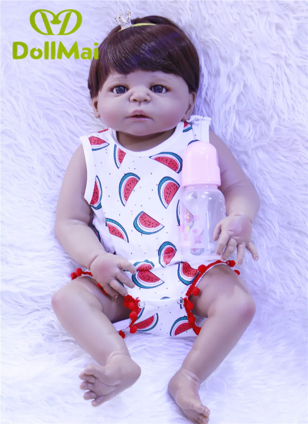 23 &quotсиликоновая Кукла Reborn Babies Реалистичная черная кожа стильный настоящий