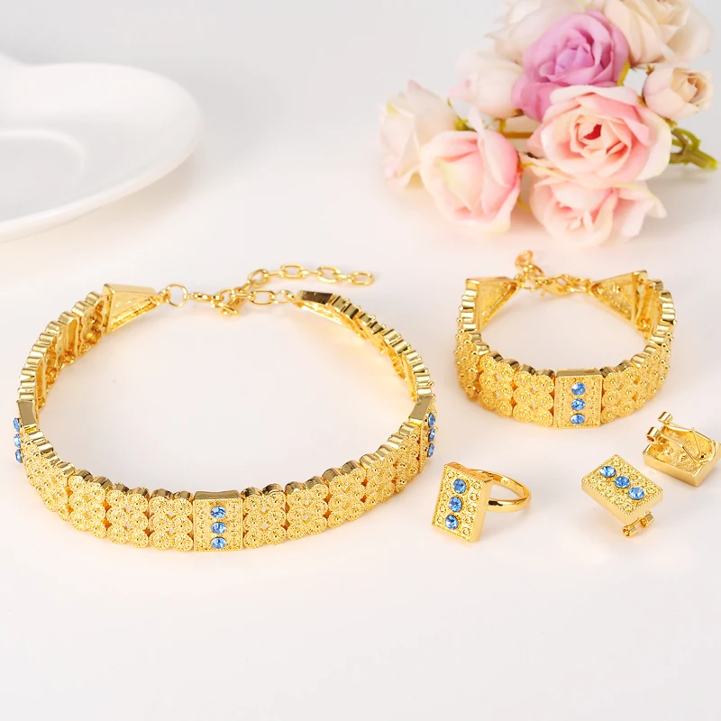 Комплект из колье серёг кольца и браслета с надписью GF|ethiopian jewelry set|wedding setethiopian |
