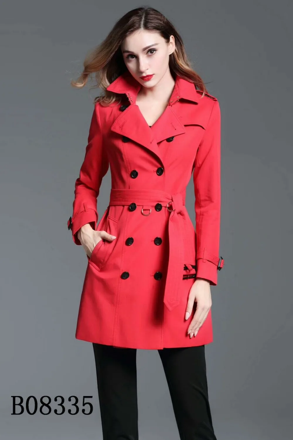 Женский двубортный Тренч в клетку классическое пальто цвета хаки с подкладкой