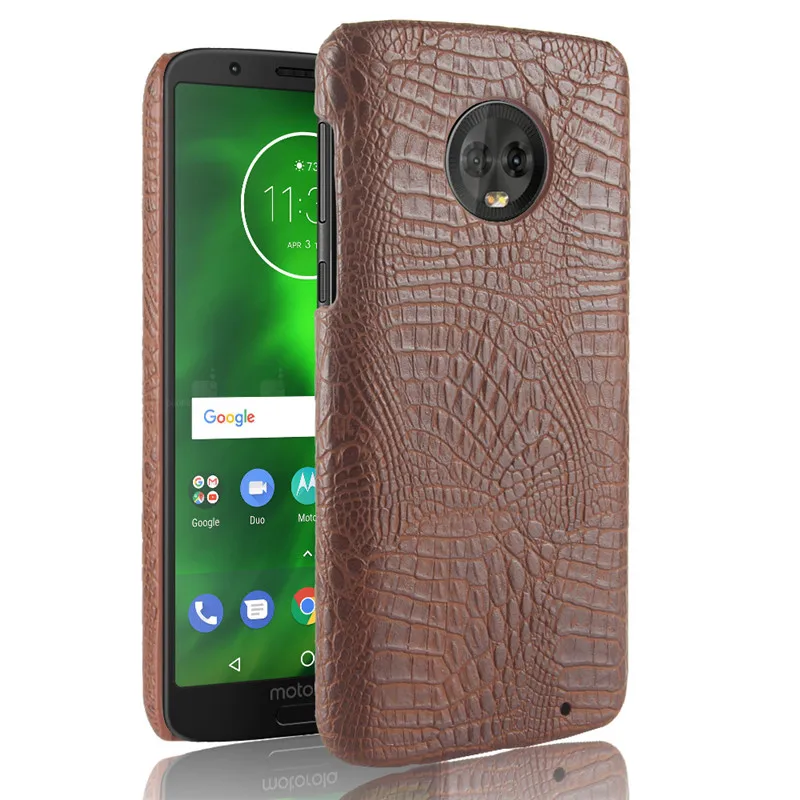 Чехол для Motorola Moto G6 XT1925 Жесткая обложка на заднюю панель из искусственной кожи