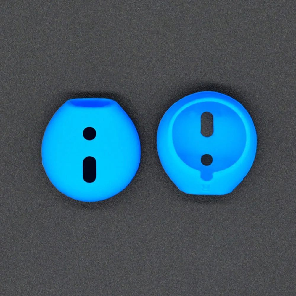 Blue Амбушюры для наушников чехол для Apple AirPods AirPod чехол для наушников для Airpods Apple защитные силиконовые амбушюры Air Pods чехлы - Цвет: Blue