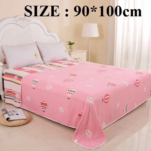 pink balloon90x100 Высококачественное муслиновое одеяло, Летнее Детское одеяло, многофункциональное детское одеяло, впитывающее пот, хлопковое постельное белье, банное полотенце для новорожденных - Цвет: pink balloon90x100
