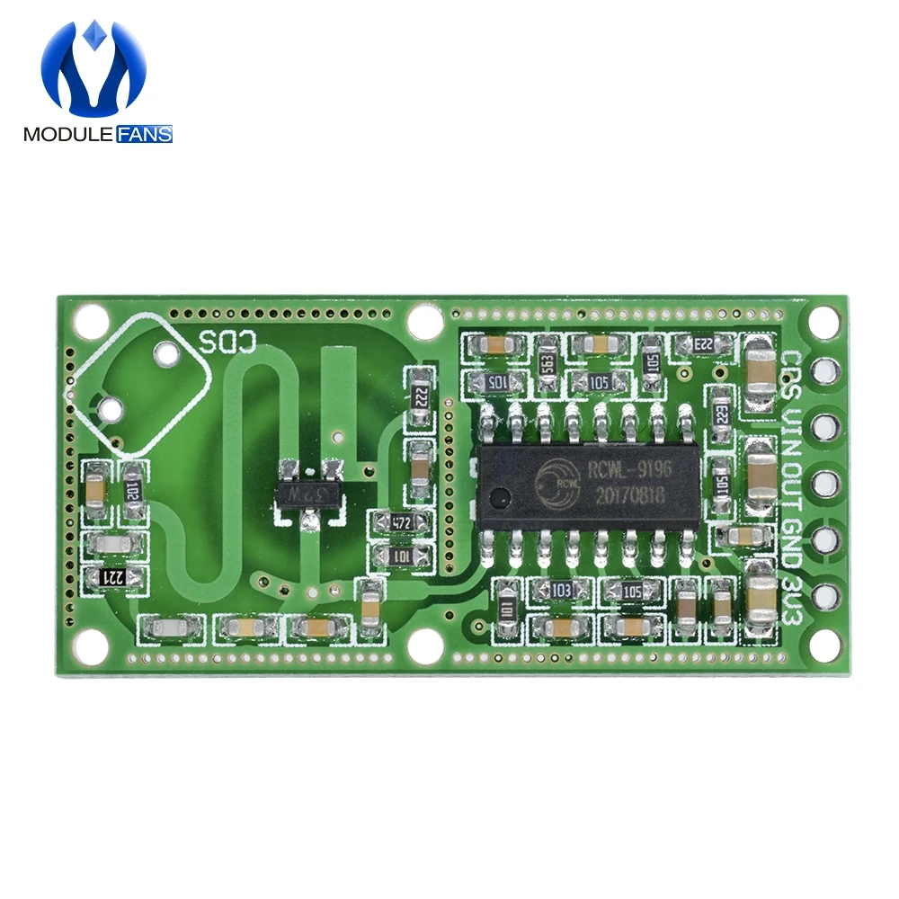 5Pcs RCWL-0516 RCWL 0516 Microwave Radar Sensor Human Sensor Body Sensor Module Induction Switch Module Output 3.3V