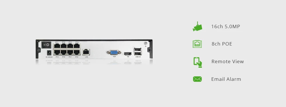 8ch POE 5MP NVR H.265 NVR сетевой видеорегистратор до 16ch 1 HDD 24/7 запись ip-камера Onvif 2,6 P2P система G. Ccraftsman