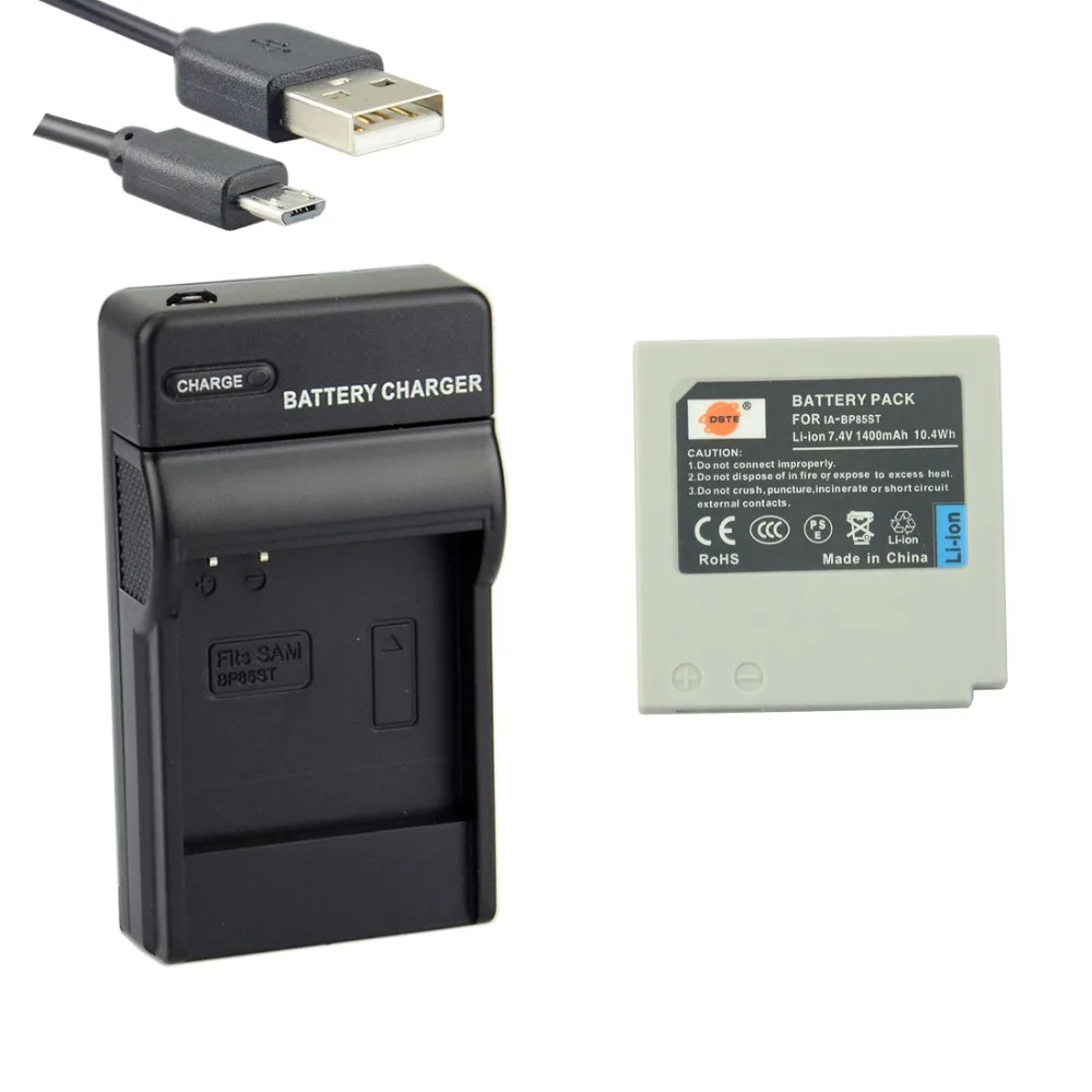 DSTE IA-BP85ST литий-ионный аккумулятор с USB зарядным устройством для SAMSUNG SC-HMX10 HMX10A HMX20 HMX20C MX10 MX10A MX10P камера
