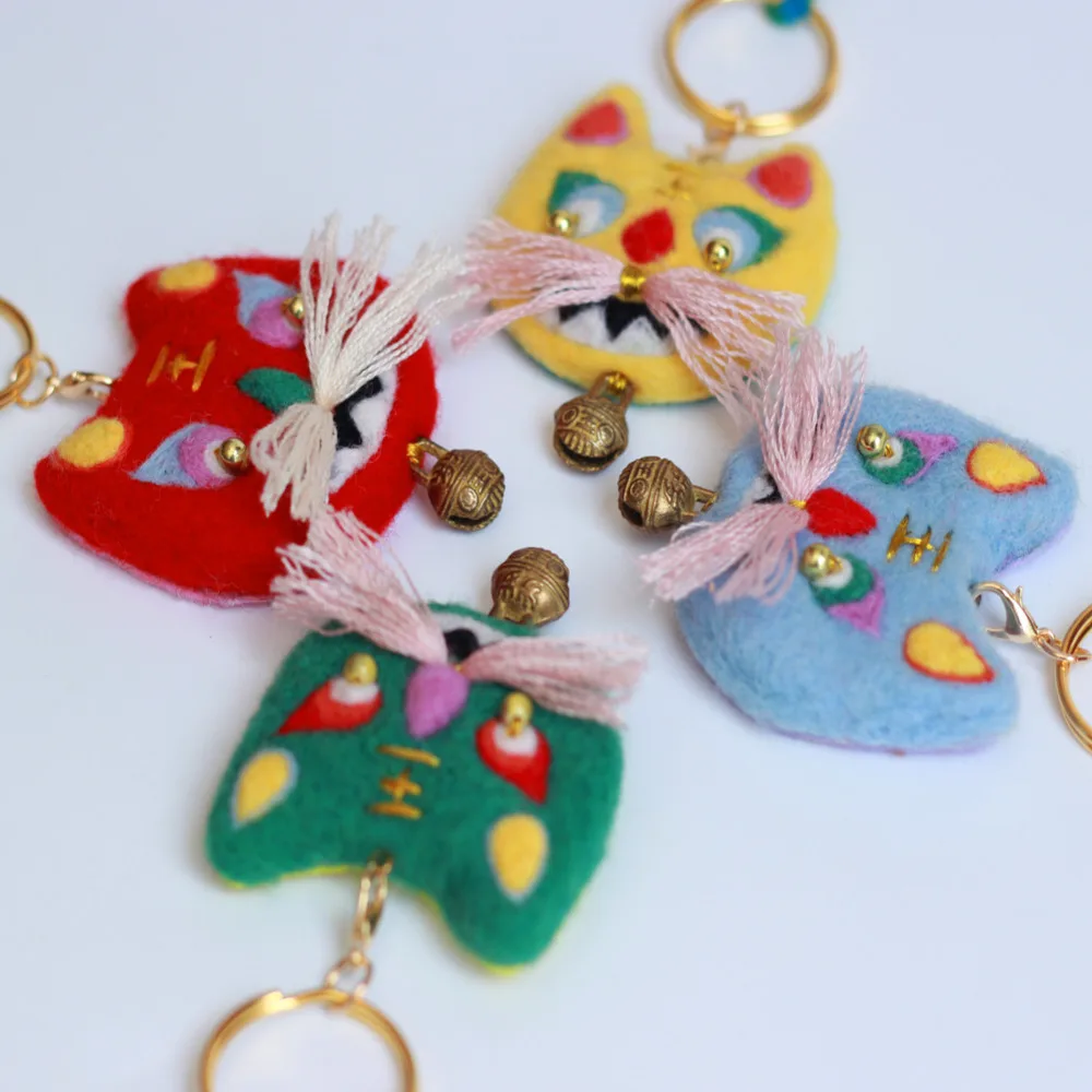Feltsky 4 упаковка Тигры животные иглы комплекты валяния орнамент для телефона ключа