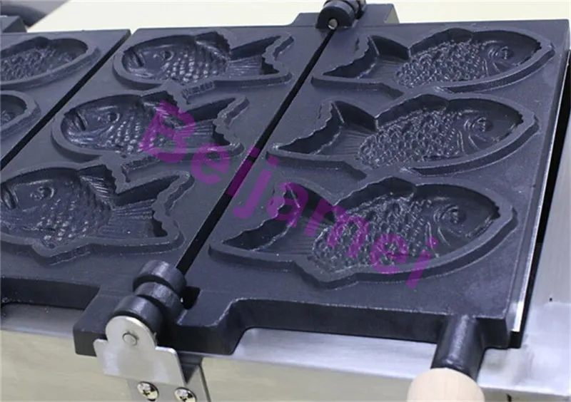 BEIJAMEI 6 Fishes Electric Taiyaki Making Machine / Commercial Waffle Maker Fish Cake | Бытовая техника