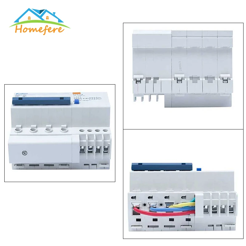 Φ 1P + N 2P 3P 4P 220/380V автоматический выключатель остаточного тока 16a 32a 63A защита от
