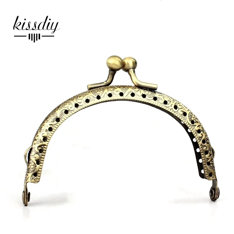 KISSDIY 10 шт. 8 5 см Античная бронзовая металлическая рамка для кошелька полукруглая
