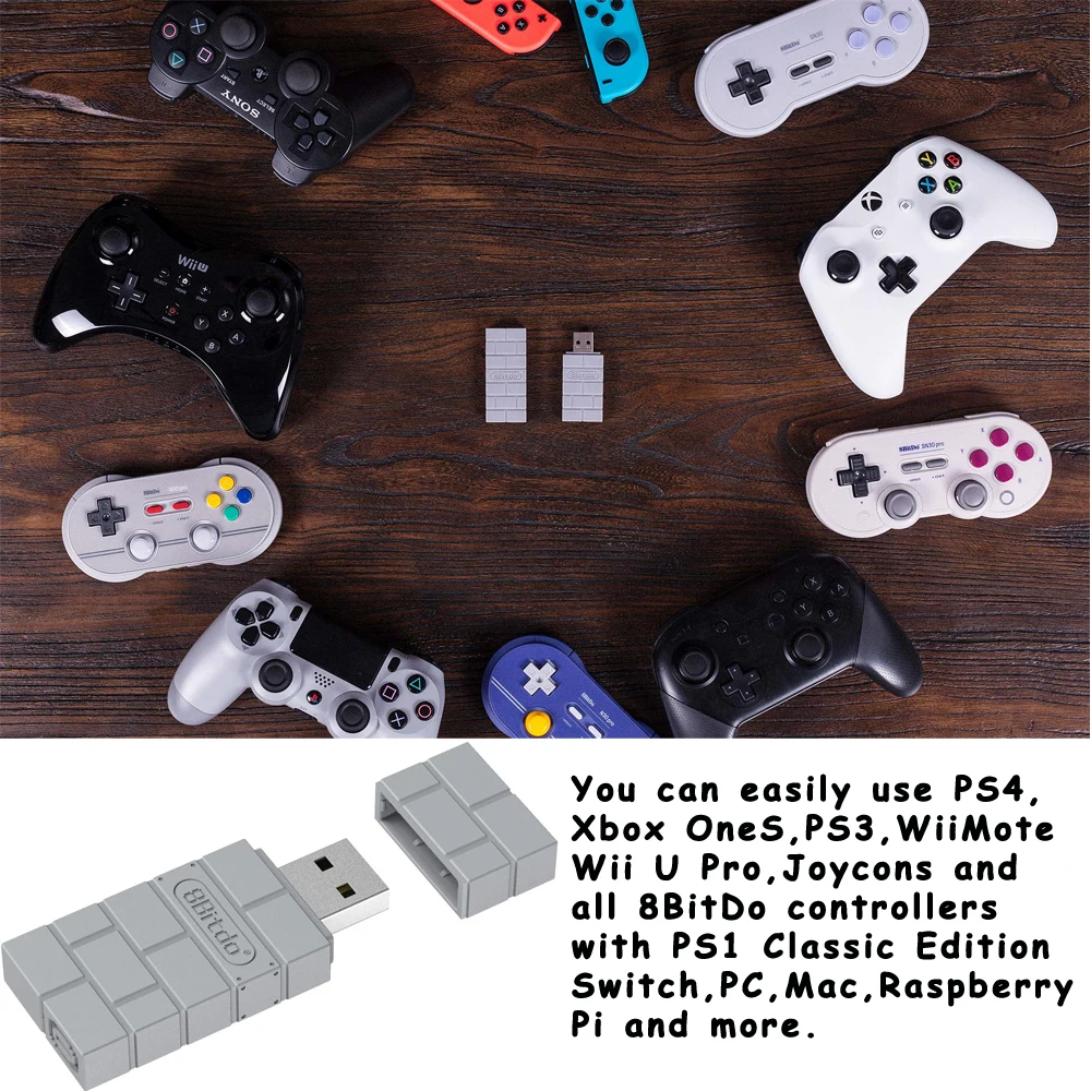 8Bitdo USB Wireless Adapter Bluetooth Gamepad Receiver for PS4 Windows Mac Switch Xbox one Controller nintend switch con | Электроника