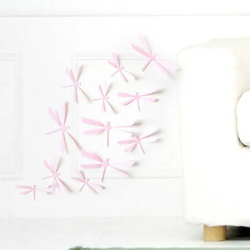 12 шт. 3D DIY Декор Стрекоза Главная Вечерние наклейки стены ПВХ новые Дом и сад