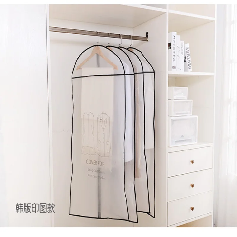 

Household clothes dust cover home coat transparent waterproof suit suit storage clothes dust jacket hanging clothes suit
