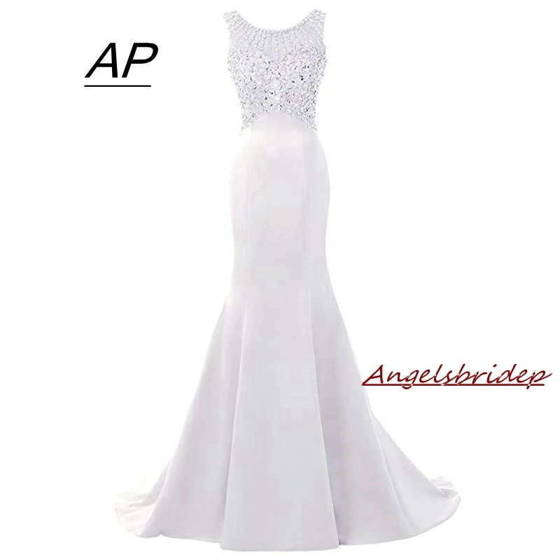 Angelsbridep Свадебные платья русалки 2021 Vestido De Noiva с застежкой молнией сзади