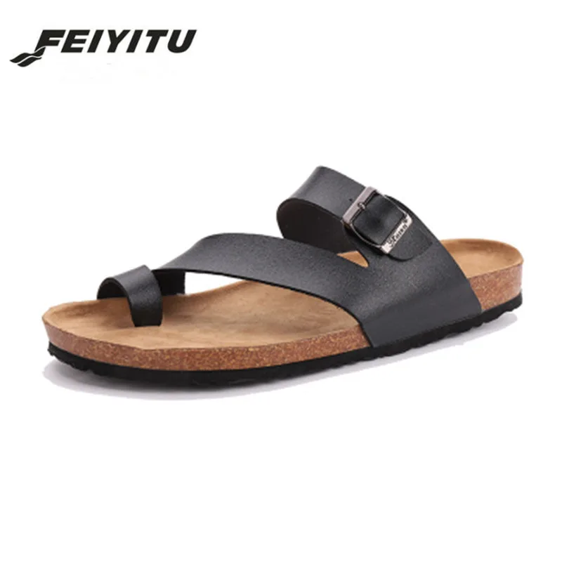FeiYiTu/пробковые шлепанцы Новинка 2018 года Мужские летние разноцветные
