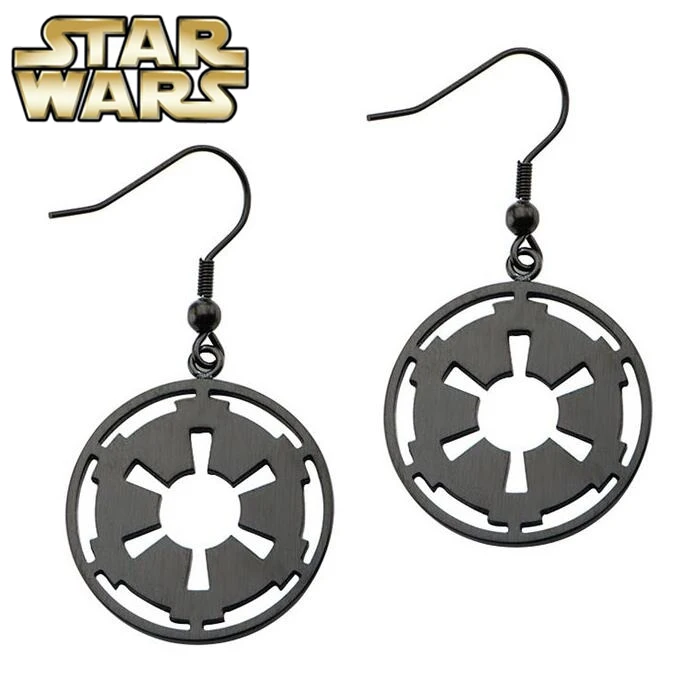 

20 pairs Black Imperial Jedi Rebel Alliance Drop Earrings for women Retro Dangle Earrings Movie Jewelry Wholesale