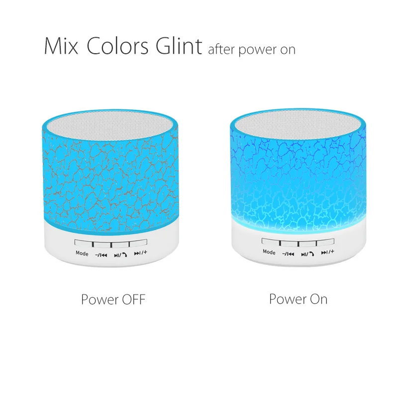 Blue/Pink Color Mini Portable LED Shine Bluetooth Speaker Wireless Speakers with Microphone for Smart phone retail | Электроника