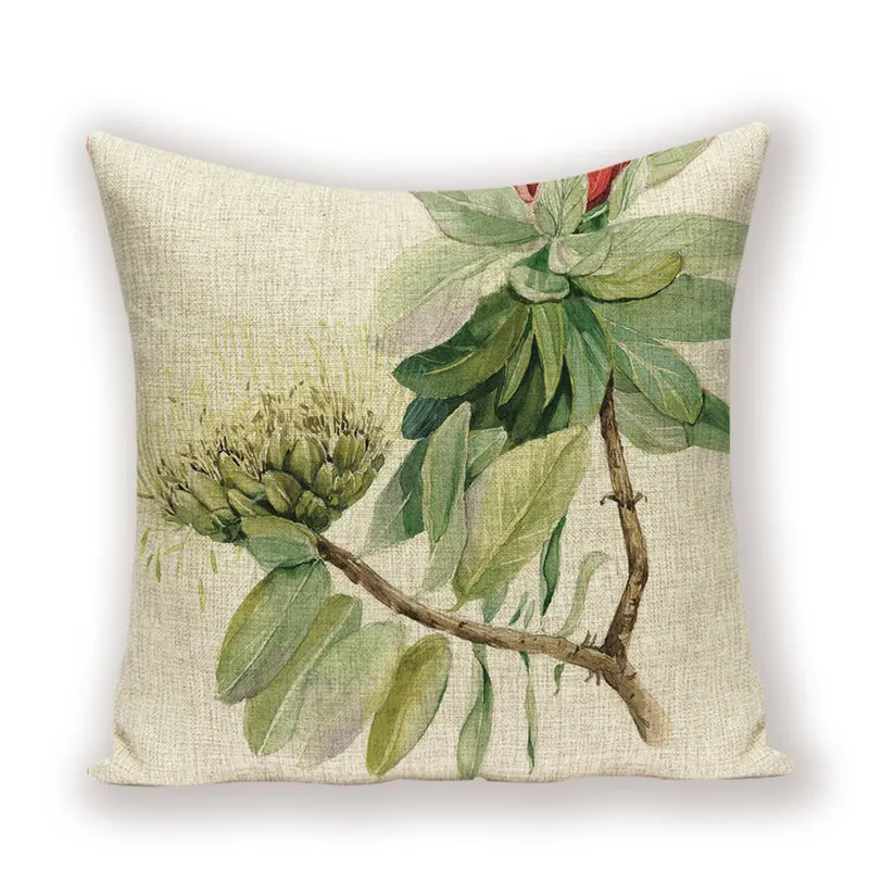 Винтажные Декоративные наволочки весенние льняные подушки 45*45 домашний декор