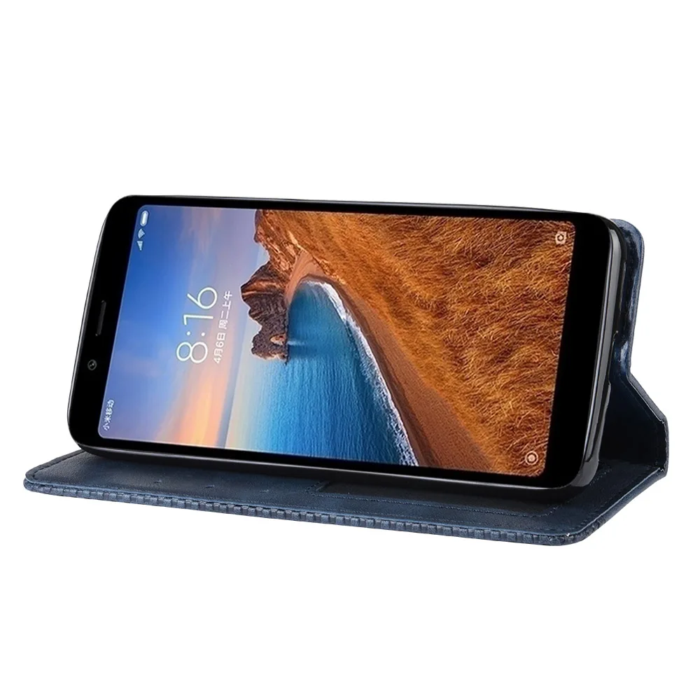 Роскошный Ретро Тонкий кожаный флип-чехол для Xiaomi Redmi 7A, чехол-подставка с магнитной книгой, чехол для Redmi 7A, чехлы для телефонов