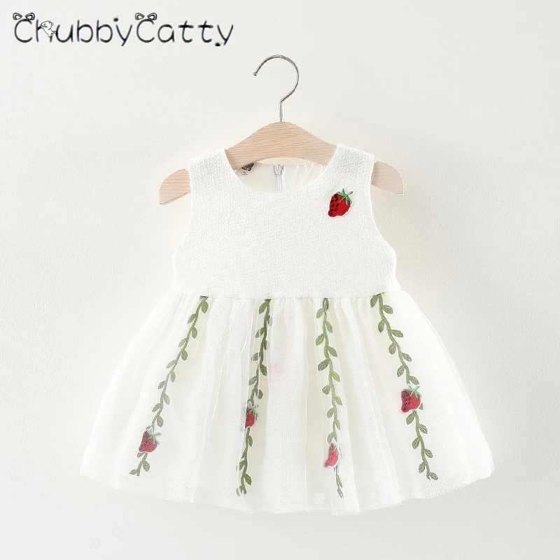 CHUBBYCATTY распродажа детская одежда 1st День рождения платье Сладкий Клубника